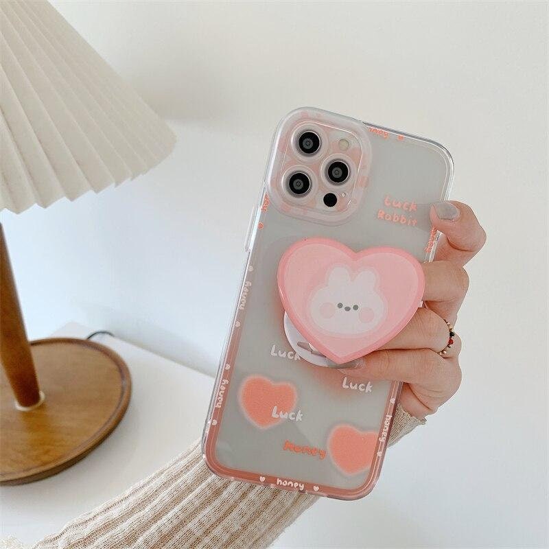3D Kawaii Korean Iphone Case With Cute Holderiphone 11 | Etsy