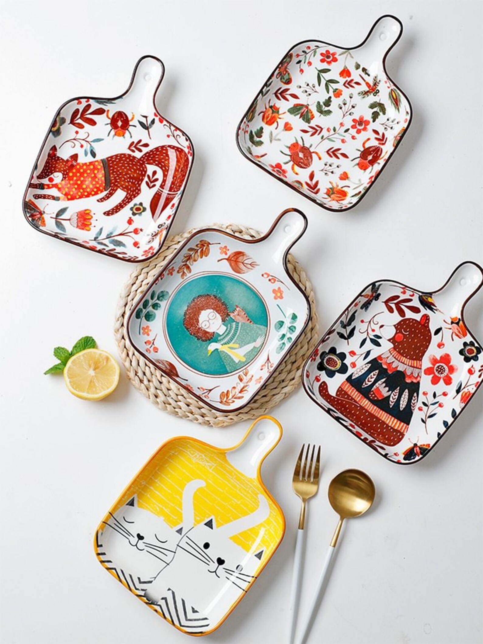 Cute ceramic baking tray Small rectangular serving tray Etsy