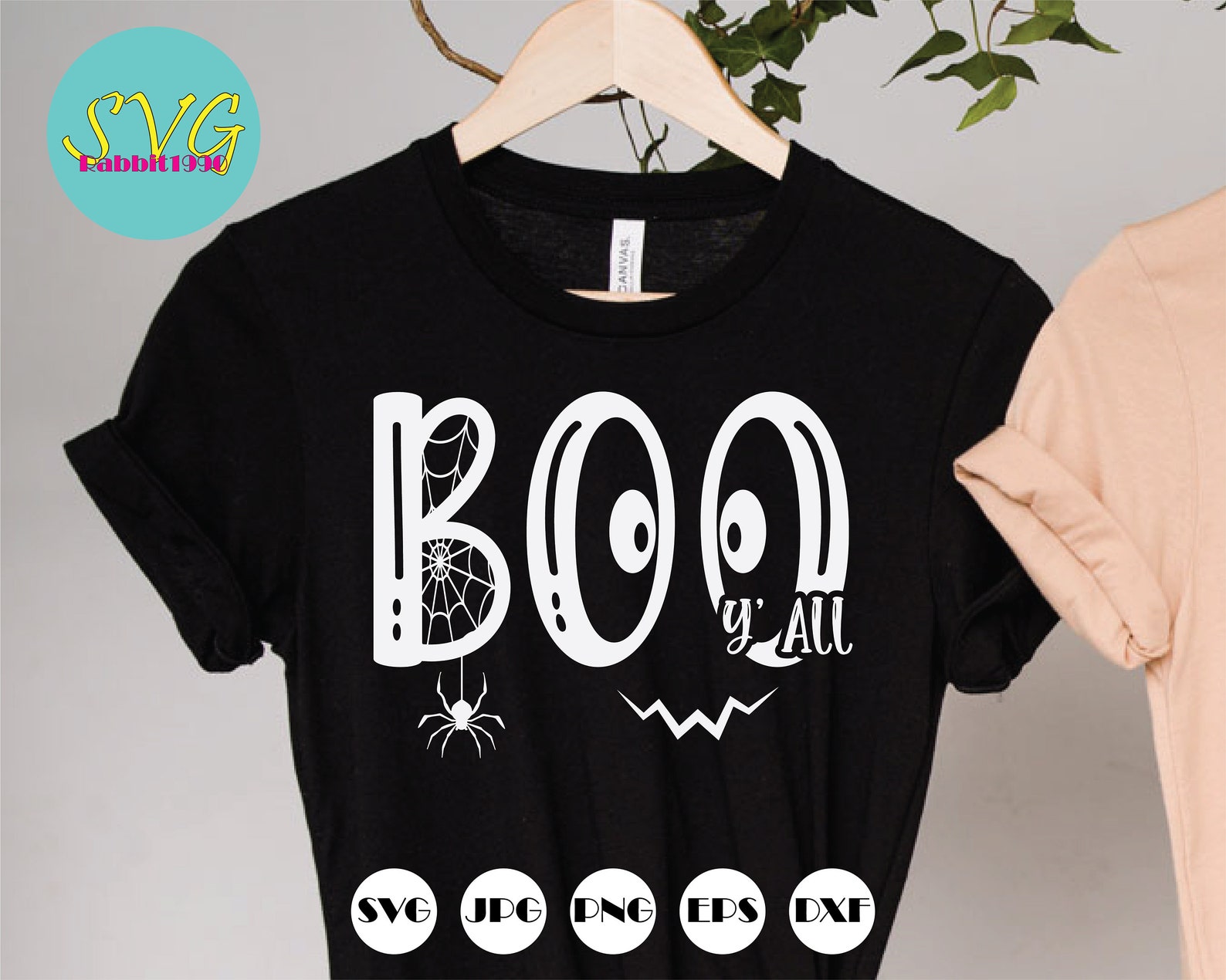 Boo Y'All svg for shirt Hey Boo svg Halloween svg Ghost | Etsy