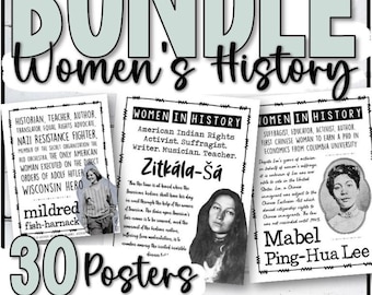 Women&#39;s History Bulletin Board Poster Set