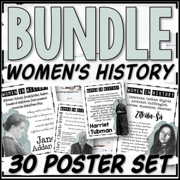 Women's History Bulletin Board Poster Set