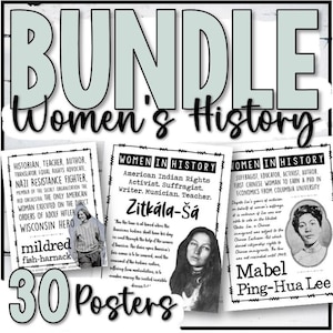 Women&#39;s History Bulletin Board Poster Set