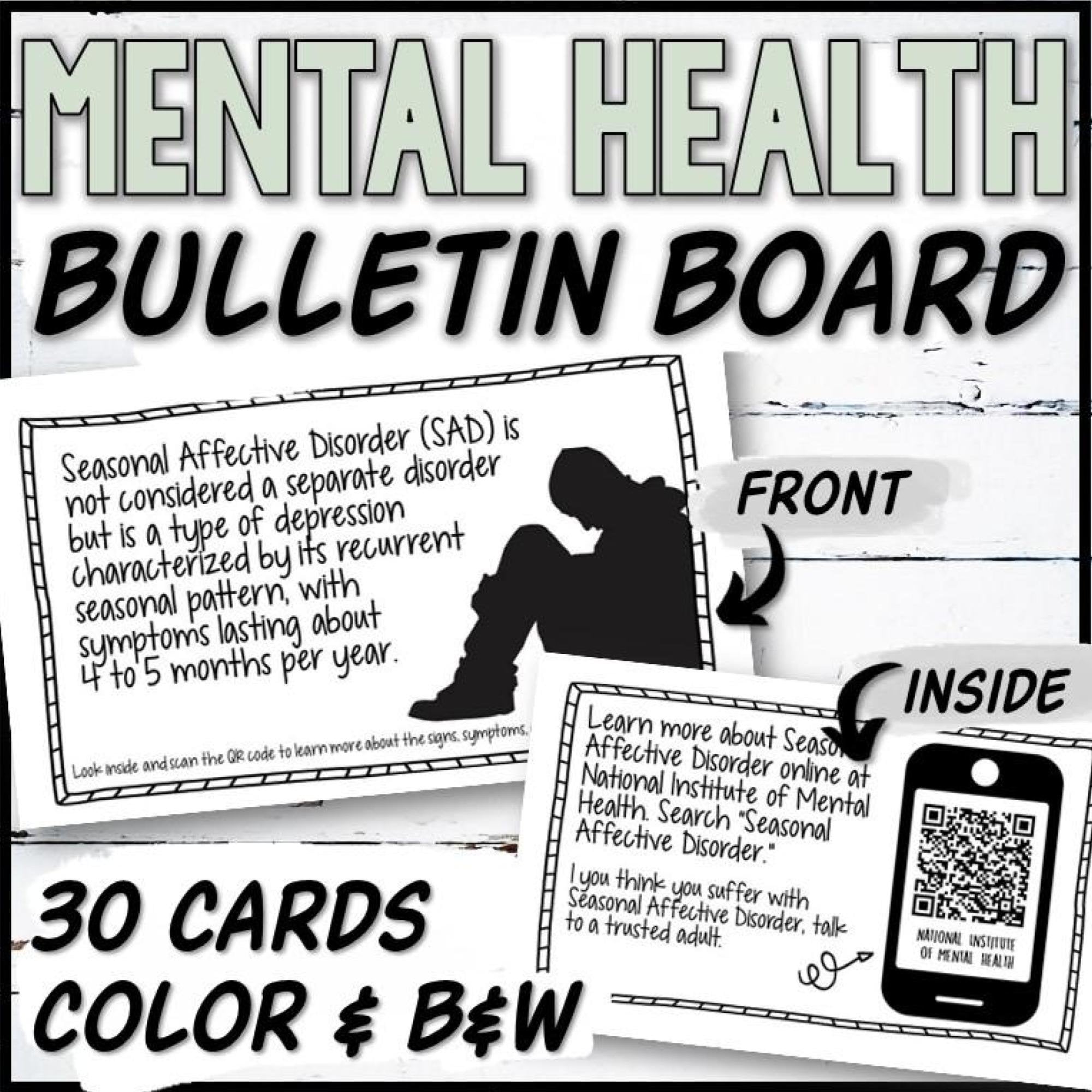 DY Retro Mental Health Matters Bulletn Board, Mental Health Awareness