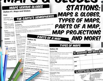 Inleiding tot geografische kaart Stations Activiteit en werkbladen