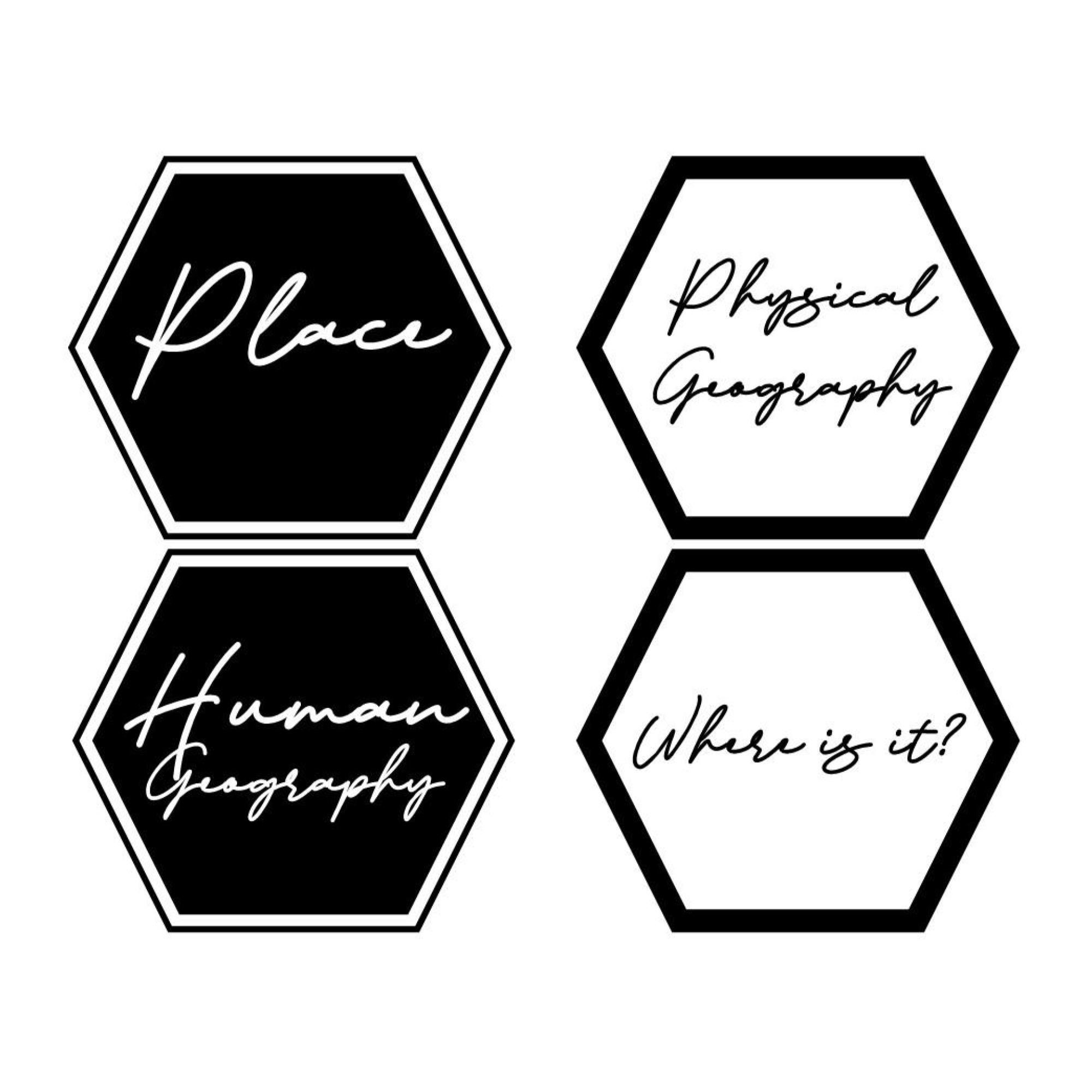 5 Themes of Geography Hexagonal Display and Hexagonal Thinking Activity ...