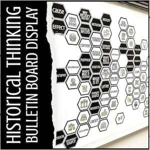Historical Thinking Hexagonal Bulletin Board Display Digital Download