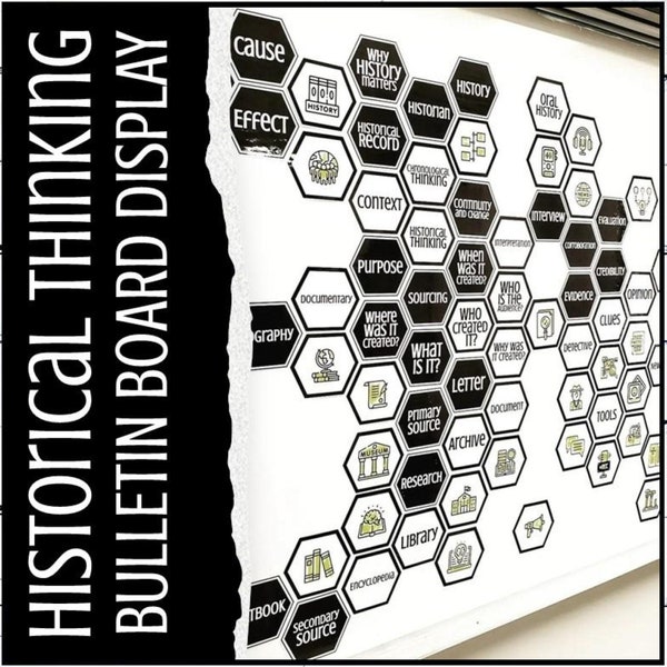 Historical Thinking Hexagonal Bulletin Board Display
