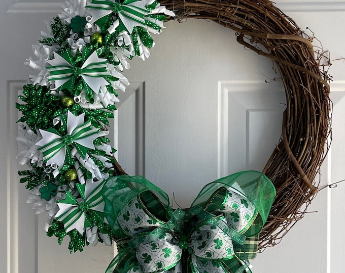 St. Patrick's Day 18" Wreath Decoration Kit, Grapevine Wreath Not Included (Sold Separately), LUKDesignsBoutique