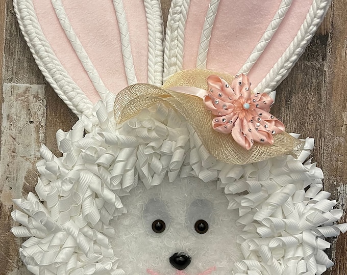 Bunny Wreath, Easter Wreath, LUKDesignsBoutique