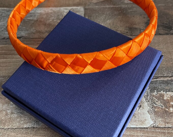 Satin Coral 1/2" Woven Headband, LUKDesignsBoutique