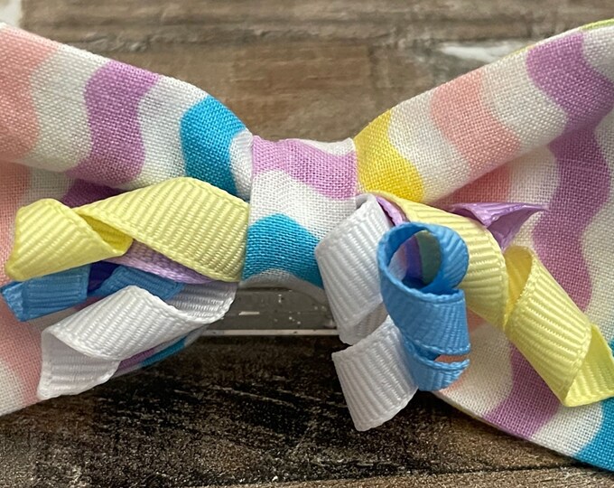Easter Hair Bow, Easter Egg Bow, Easter Bow, Easter Hair Bow, Fabric Hair Bow, LUKDesignsBoutique