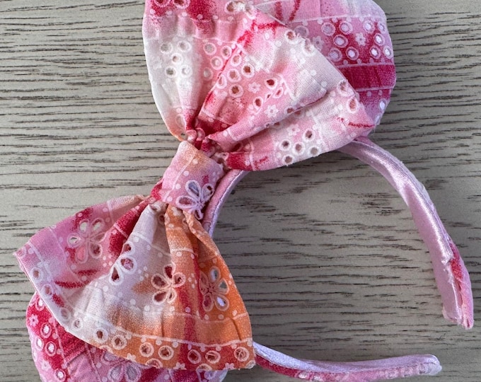Pink Eyelet Doll Headband for 18 Inch Dolls, LUKDesignsBoutique