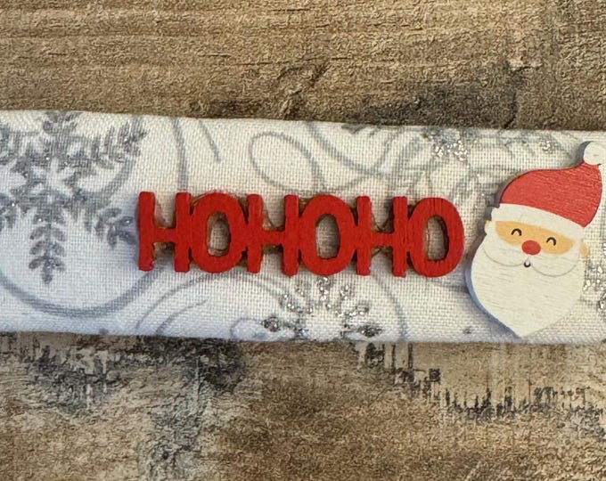 Red and White Christmas Santa French Barrette Hair Clip, LUKDesignsBoutique