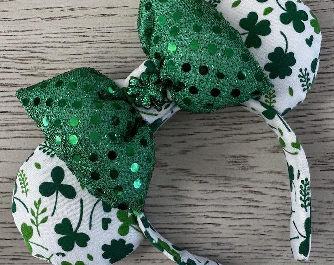 St. Patrick's Day Mickey Minnie Ears Headband for 18 Inch Doll