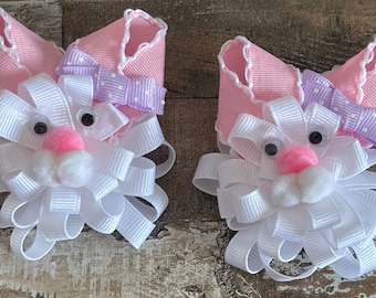 Shoe Clips, Easter Shoe Clips, Easter Bunny, Easter Bows, Bunny Bows, Easter Bunny Flip Flop Bows, LUKDesignsBoutique