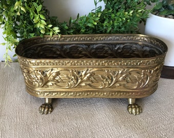 Gift For Mom Cache Planter Jardiniere Planter Large French Vintage Brass Indoor Planter or Jardiniere Bulb Planter