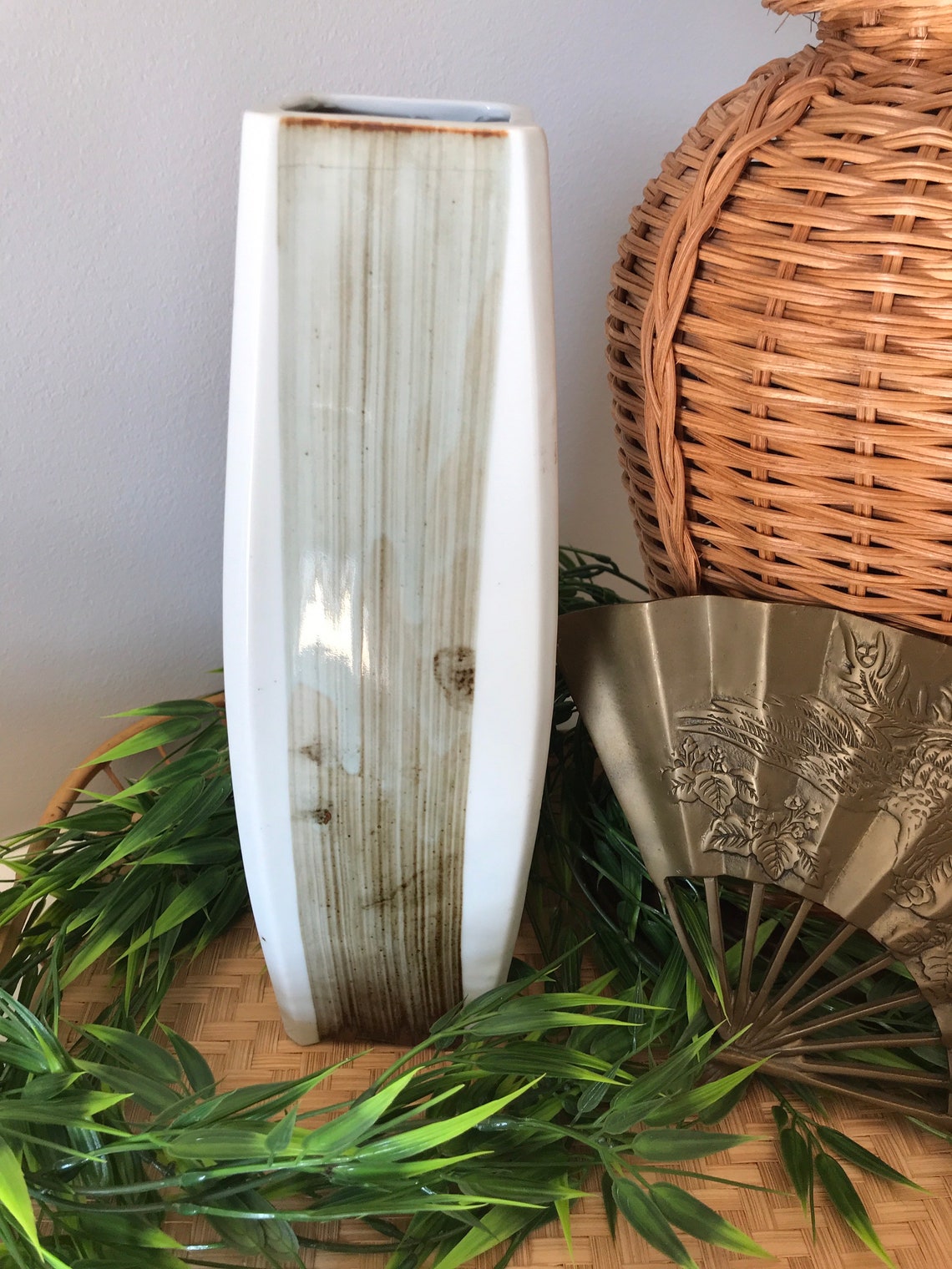 TOYO Vintage Vase Vintage Blue & White Vase Vintage Japan Etsy