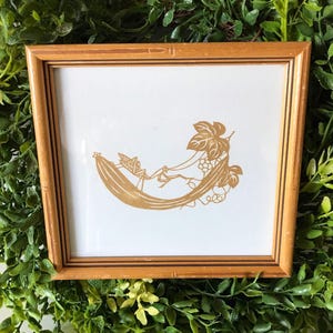 Framed Paper Cut Praying Mantis Art - Vintage Hand Cut Paper Art  - Vintage Framed Original Praying Mantis Paper Art - Mantis Wall Art Decor