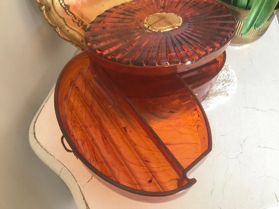 Vintage Rialto Jewelry Box - Brown Tortoise Shell… - image 4