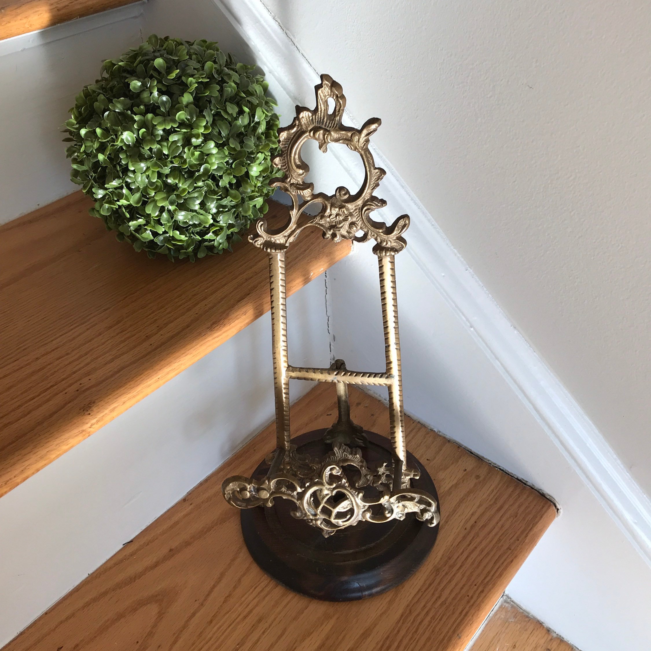 Ornate Brass Easel Vintage Tabletop Easel 15 Brass Etsy