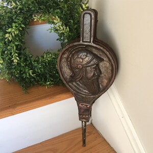 Vintage Carved Wood Fireplace Bellows - Firepit Tool - Fireplace Accessory - Fire Blower - Wood & Leather Bellows - Vintage Hearth Decor