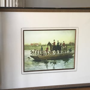 Vintage Fox Hunt Picture - Framed Fox Hunt Print - Vintage English Hunt Scene - English Horse & Hounds - Classic Equestrian-SHIPS FedEx Home