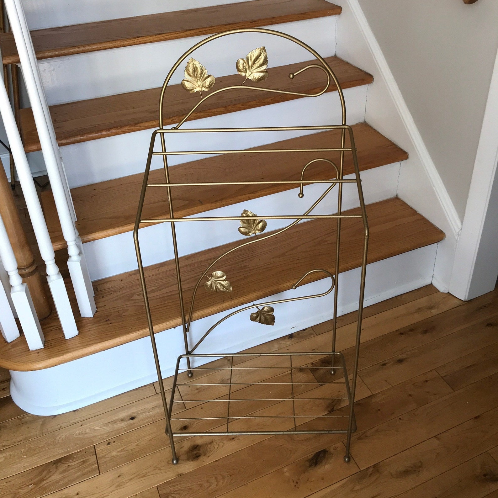 Gold Towel Rack/Blanket Rack Vintage Metal 3Tier Towel Rack Etsy