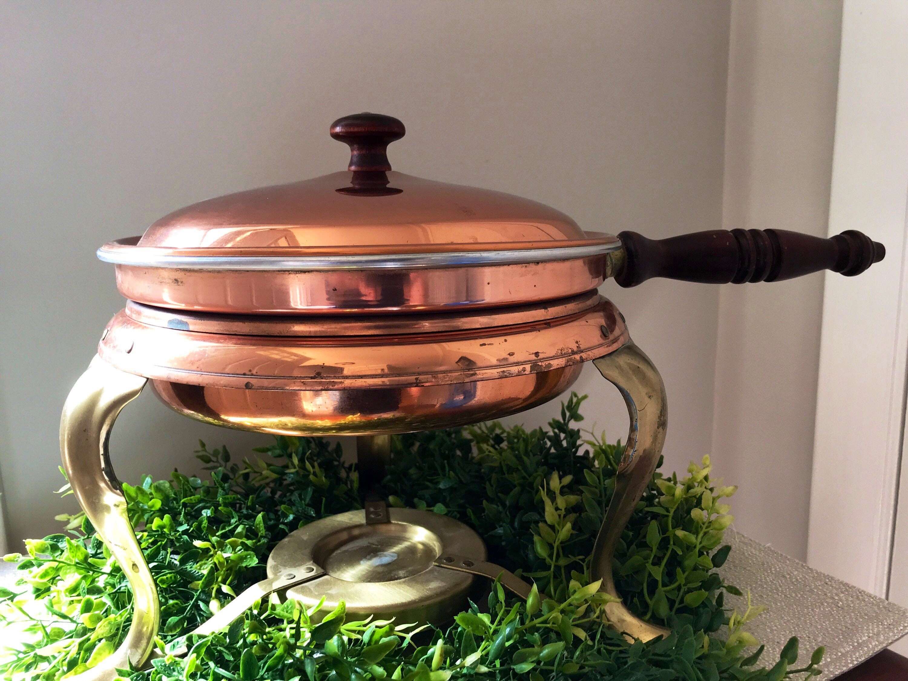 Copper & Brass Chafing Dish Vintage Chafing Dish 4pc Etsy