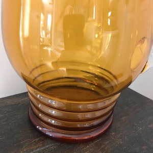 VTG Amber Glass Pitcher - Mid Mod Barware - VTG Beverage Pitcher - Retro Glass Pitcher - VTG Cocktail/Sangria Pitcher - Autumn Glassware image 5