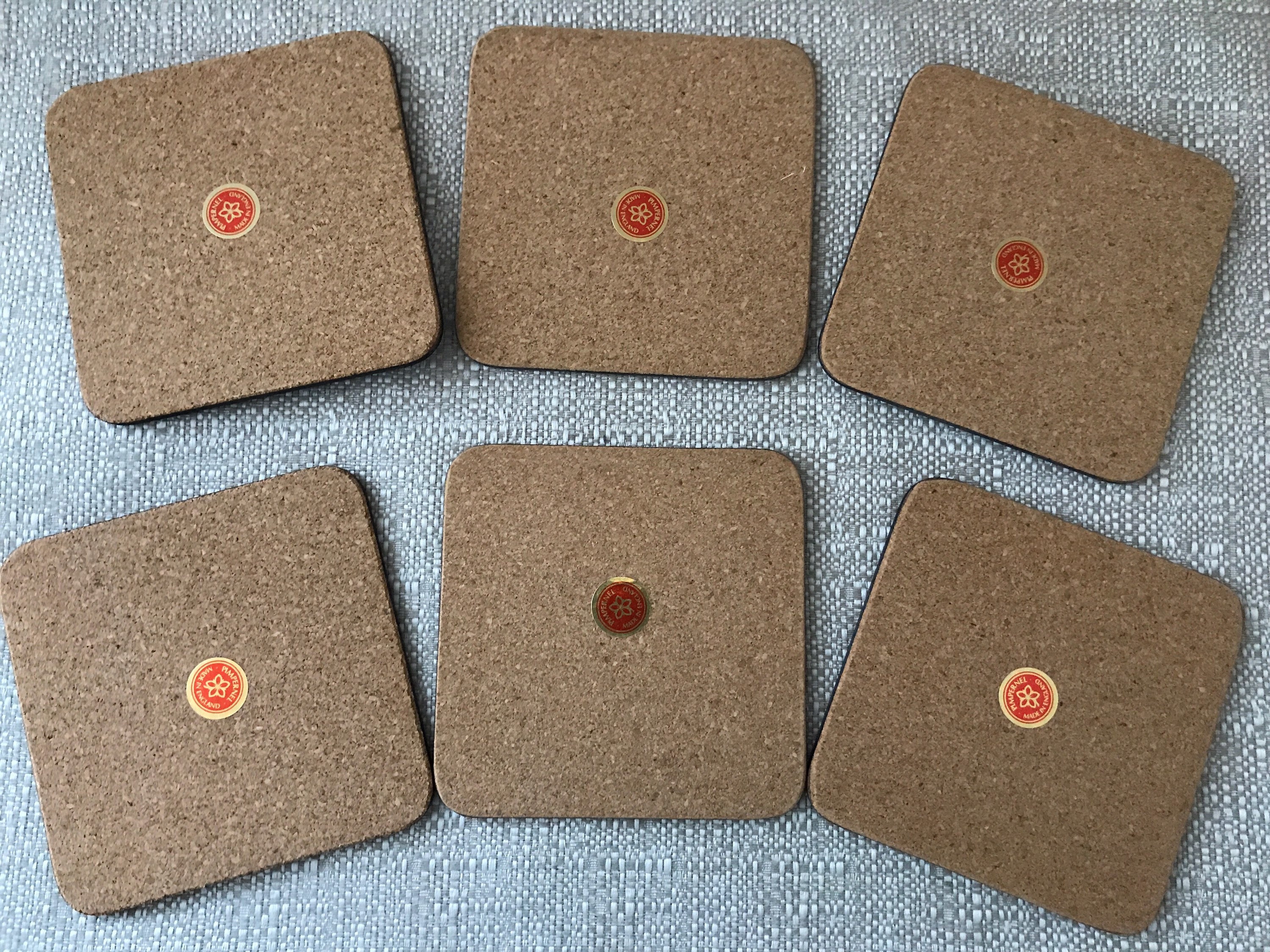 Set of 6 Cork Coasters Vintage Pimpernel English Etsy