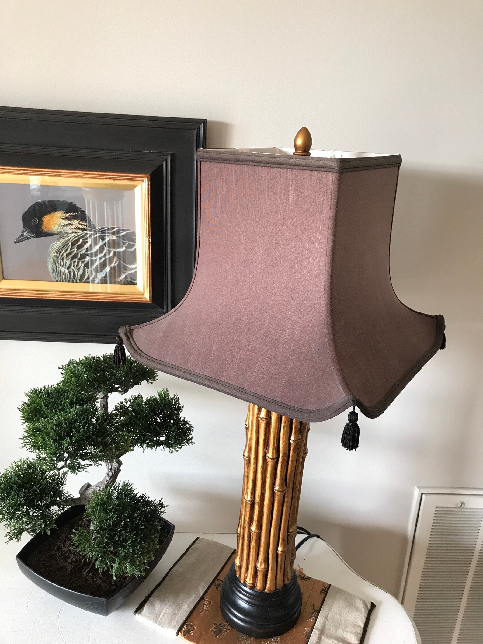 Gold Bamboo Lamp Base VTG Faux Bamboo Table Lamp Etsy