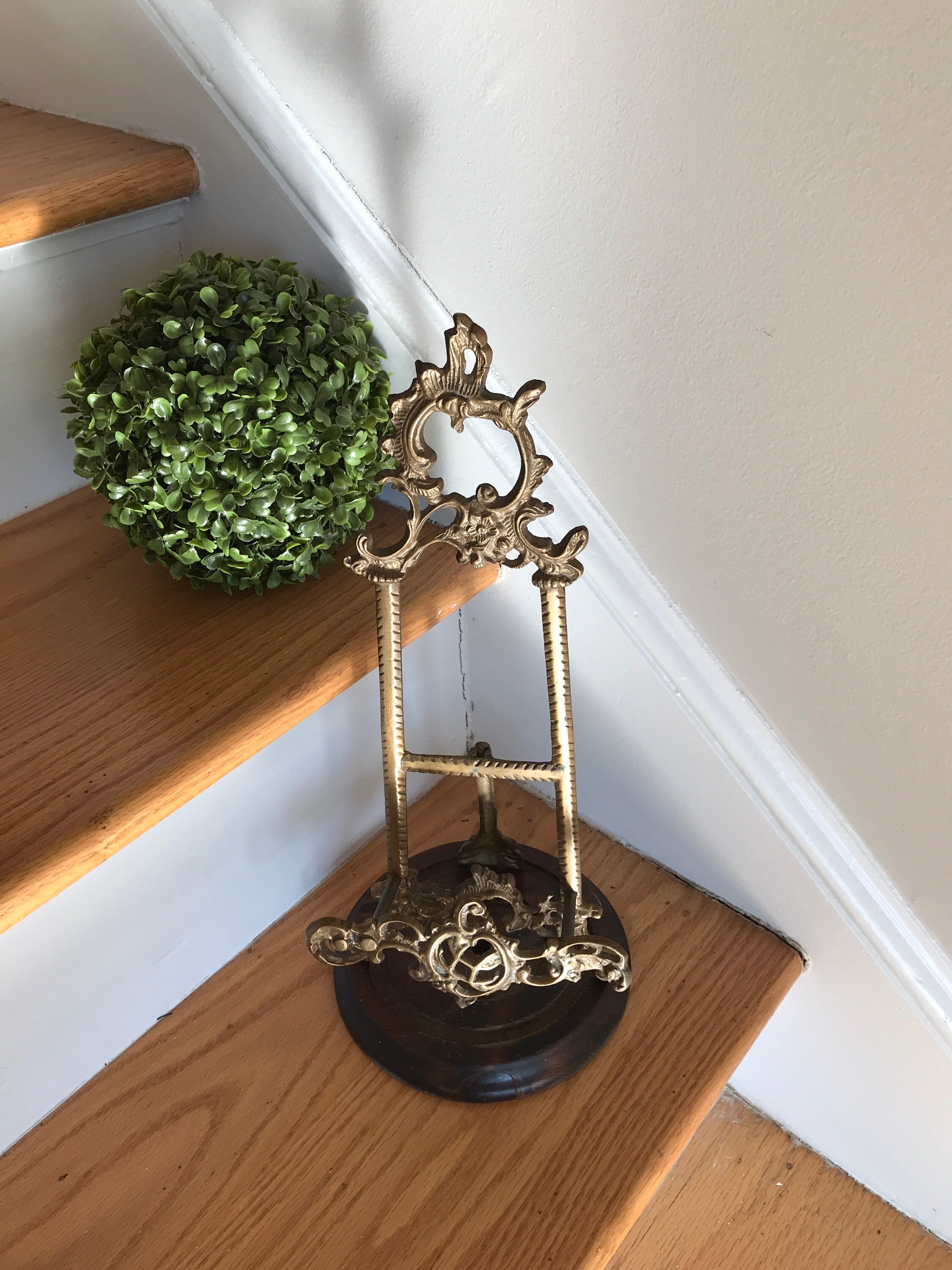 Ornate Brass Easel Vintage Tabletop Easel 15 Brass Etsy