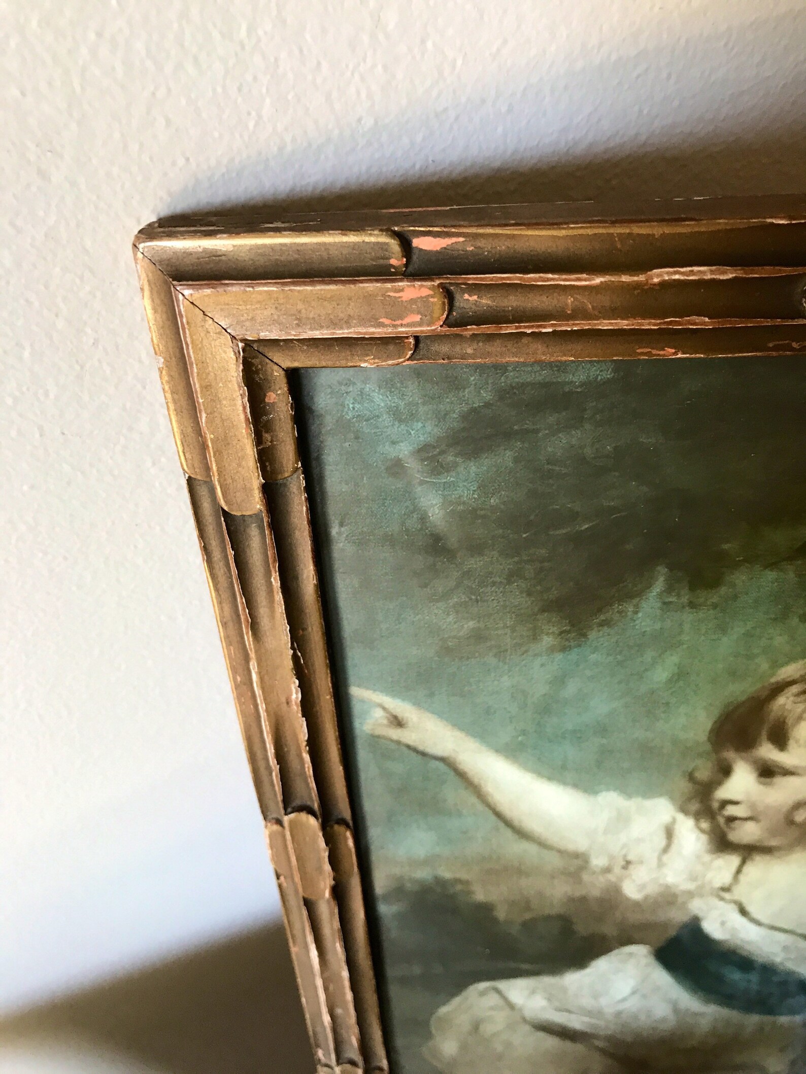 Victorian Young Girl Picture Vintage Young Girl Framed Art Etsy