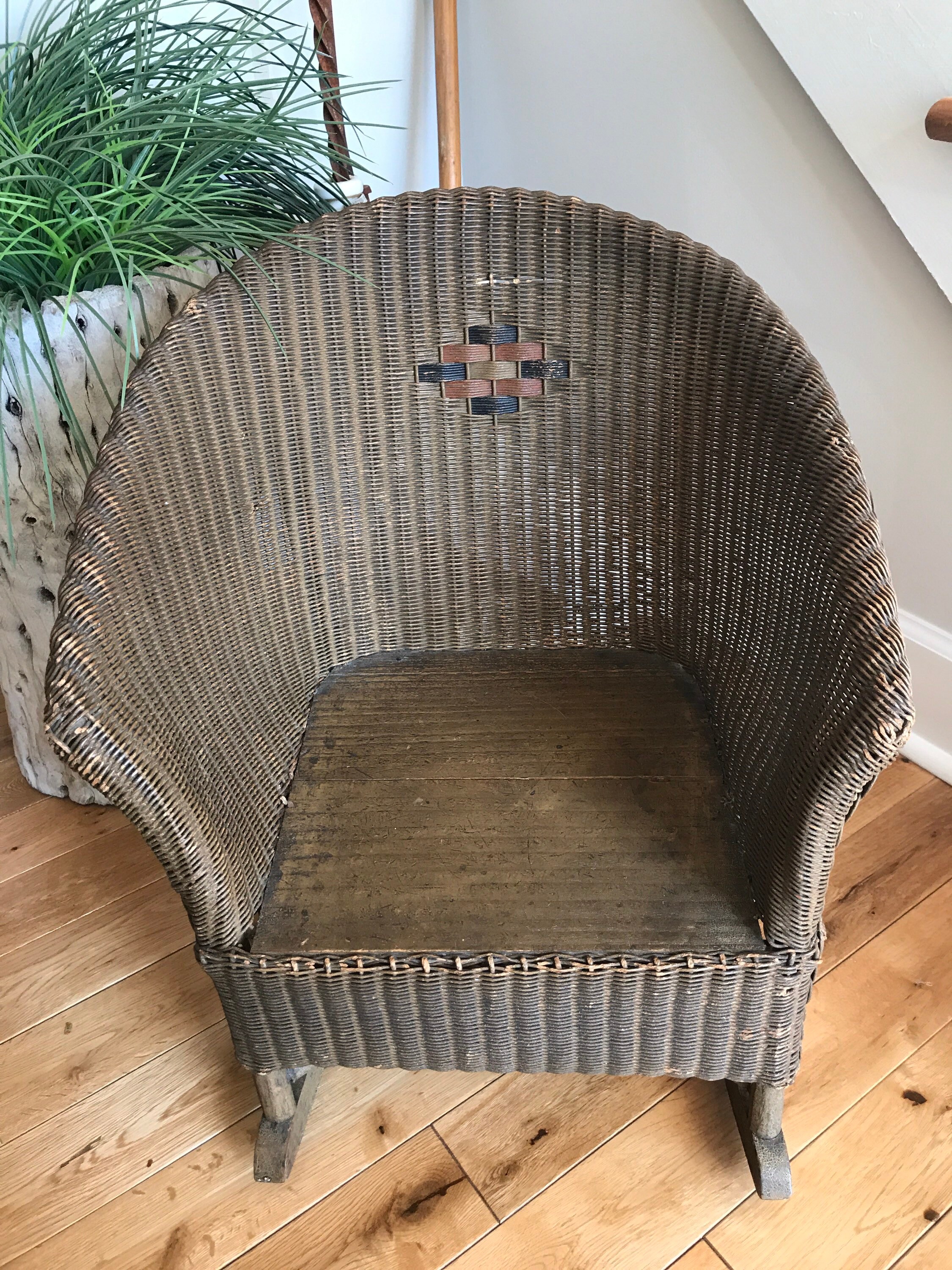 Childs Wicker Rocking ChairVintage Childs Wicker Chair Etsy