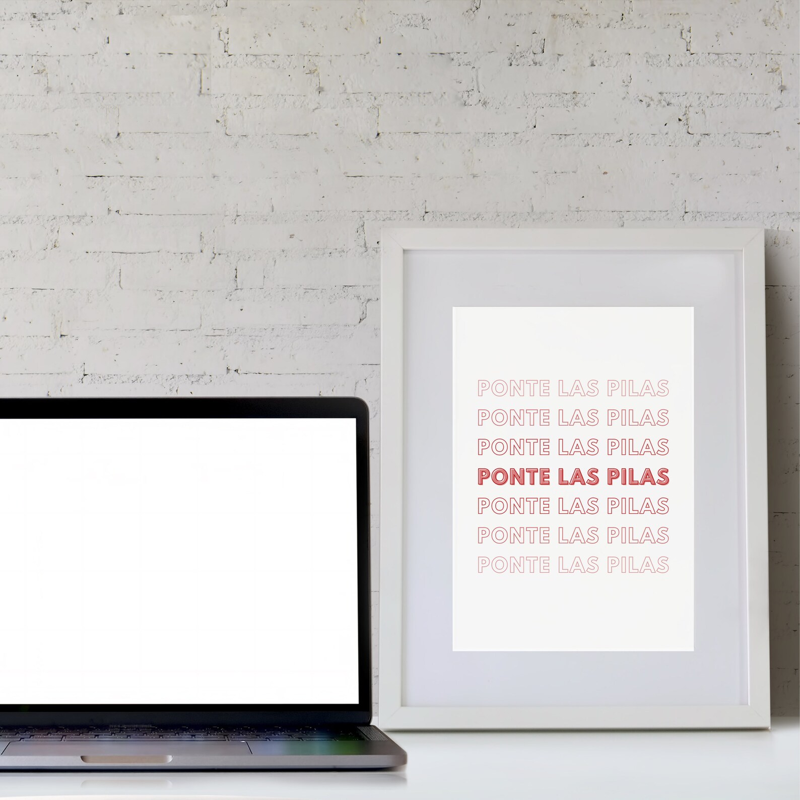 PRINTABLE Ponte Las Pilas Sign, Poster, Print, Wall Art, Spanish Quote