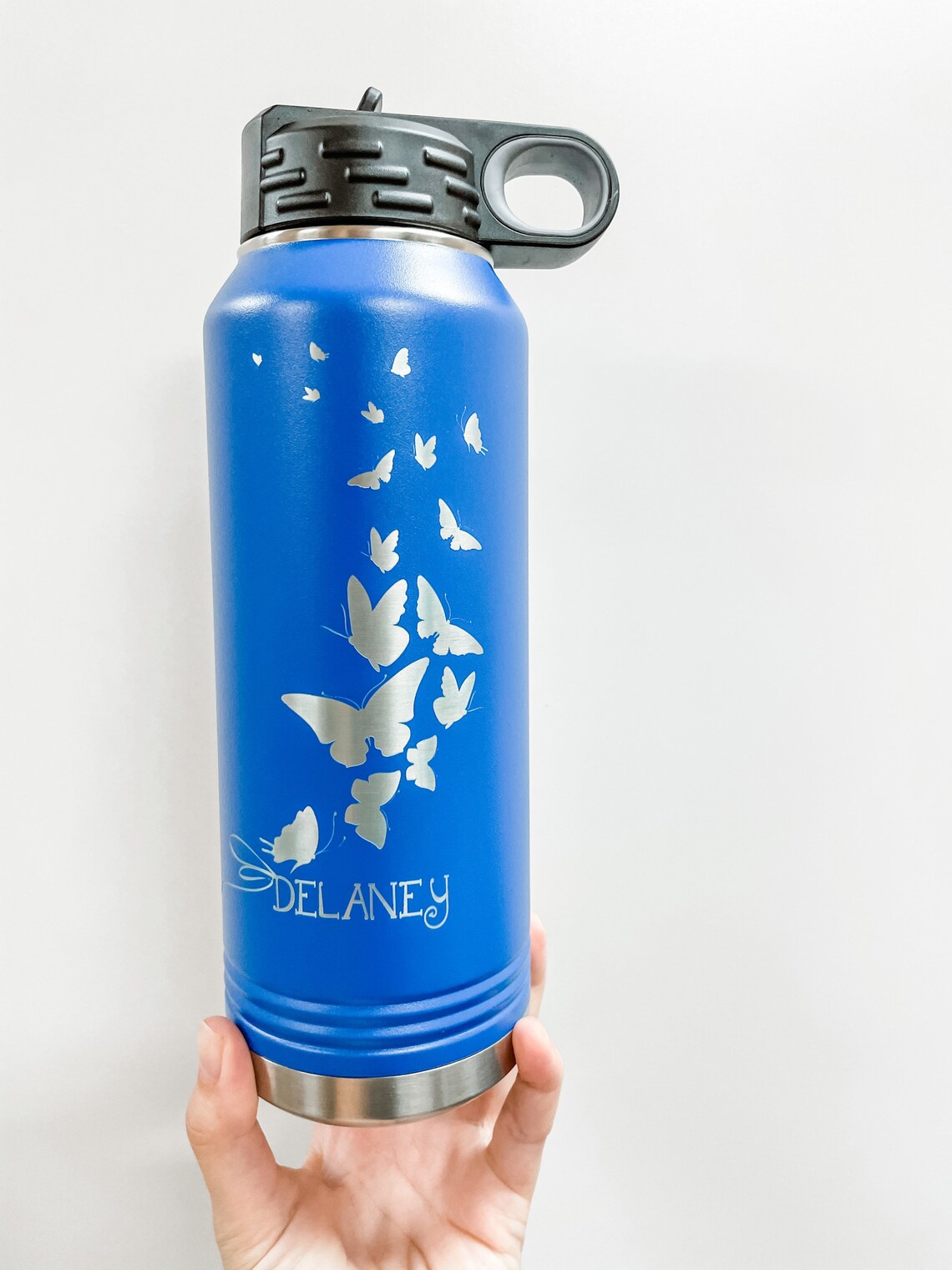 Personalized butterfly water bottle 20oz or 32oz insulated Etsy