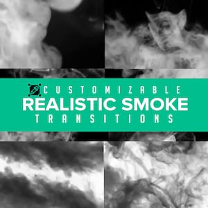 Realistic Smoke Stinger 1 Transition for Twitch Gaming Stream WEBM | Customize color and add your own Logo!