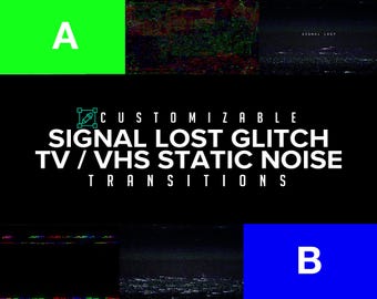Signal Lost Glitch Stinger Transition for Twitch Gaming Stream WEBM | PM for Customization
