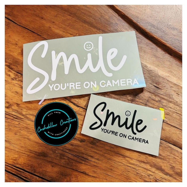 Smile You're on Camera Decal: Security Camera Warning Sticker - Etsy
