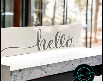 Hello Door Decal: Welcome Vinyl Sticker, Home Decor