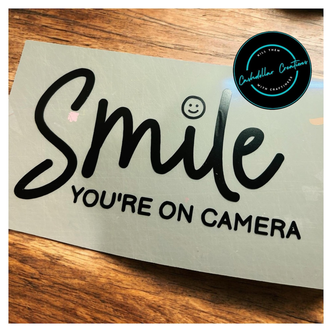Smile You're on Camera Decal: Security Camera Warning Sticker - Etsy