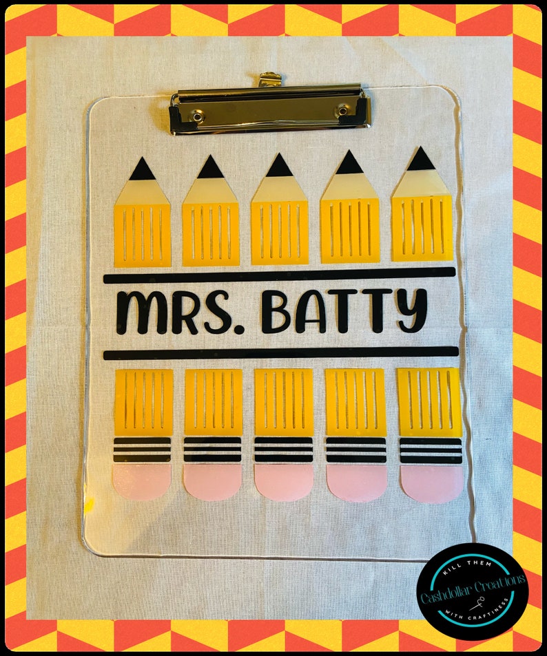 Teacher's Personalized Clipboard, Custom Gifts for Teachers, Personalized Clipboards, Teacher Appreciation Gift image 3