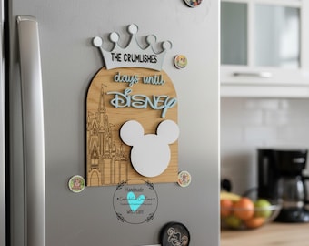 Personalized Days Until Disney Countdown Magnet | Disney Vacation Countdown |  Refrigerator Magnet | Disney Trip Gift