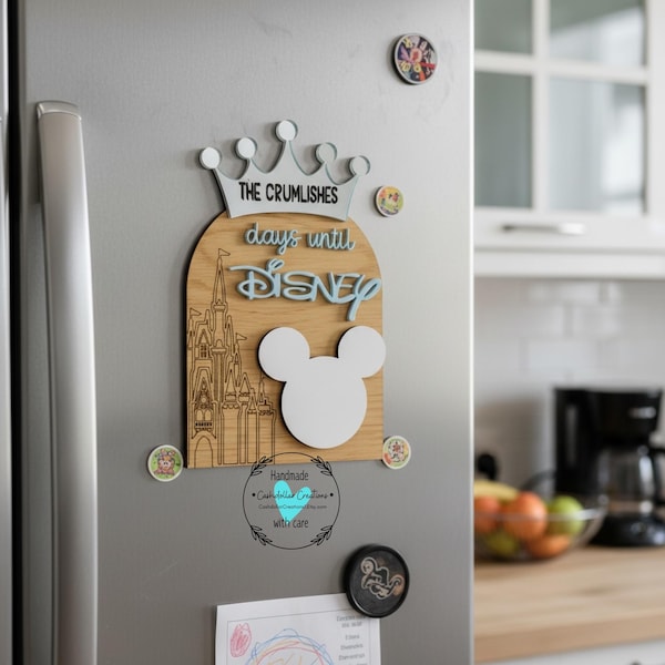 Personalized Days Until Disney Countdown Magnet | Disney Vacation Countdown |  Refrigerator Magnet | Disney Trip Gift