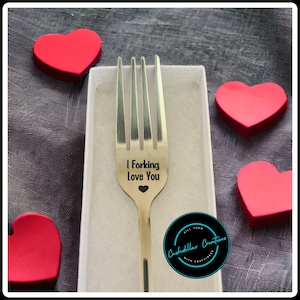 Valentines Day Gift, I Forking Love You, Engraved I love You Fork, Gift for Her, Gift for Him, Couples Gift