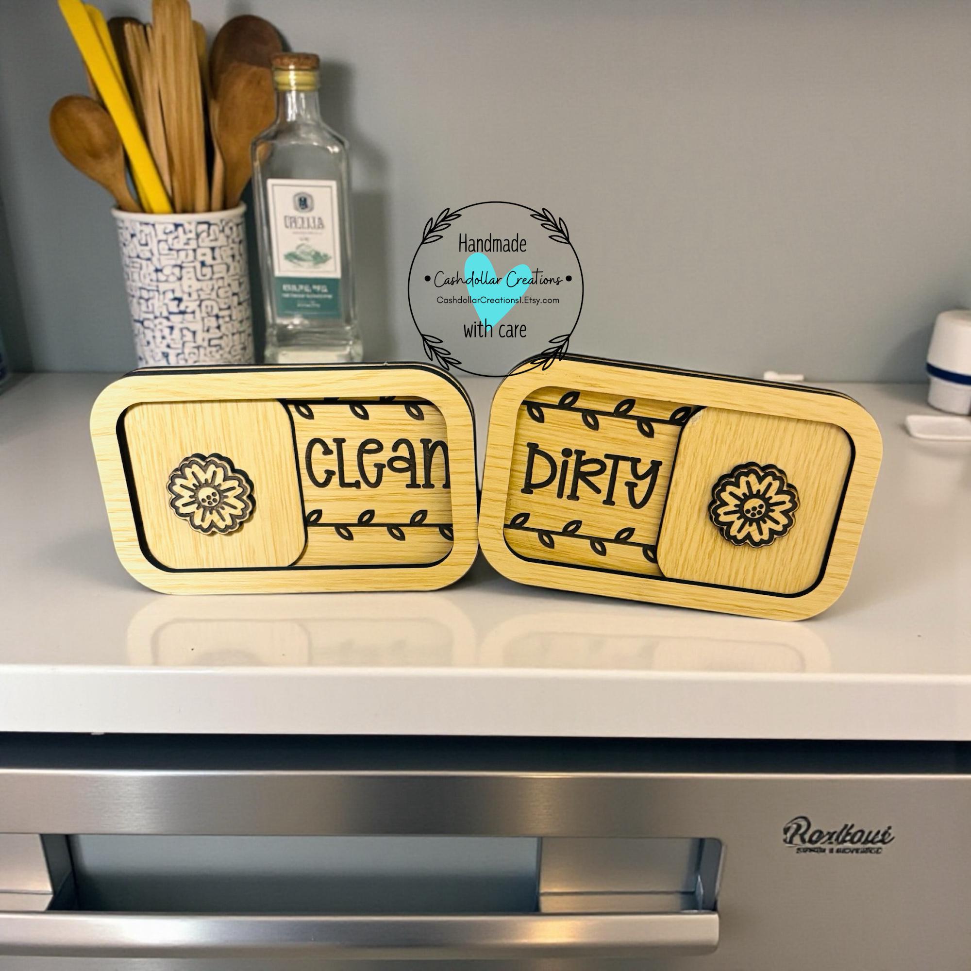 Clean Dirty Dishwasher Magnet Slider - Etsy