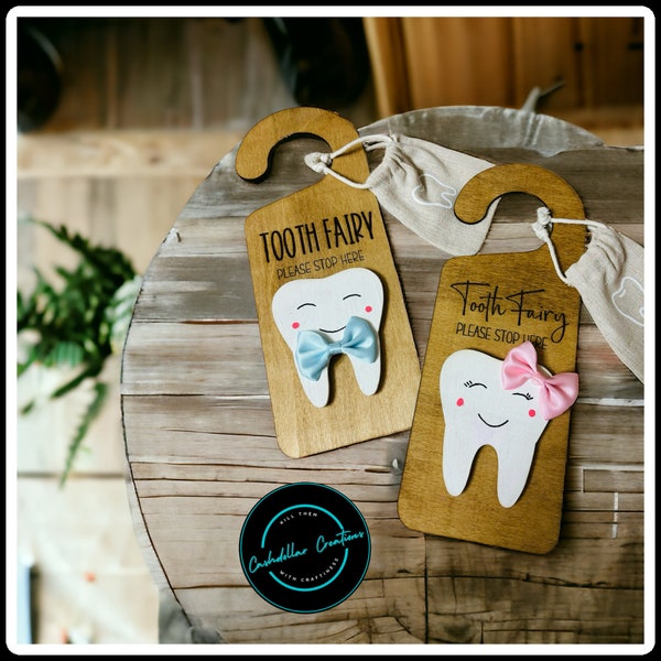 Tooth Fairy Money Holder, Custom Tooth Fairy Pouch, First Tooth, Gift for Boys, Gift for Girls, Tooth Fairy Pillow, Tooth Fairy Door Hanger