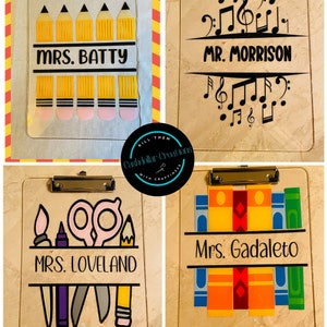 Teacher's Personalized Clipboard, Custom Gifts for Teachers, Personalized Clipboards, Teacher Appreciation Gift