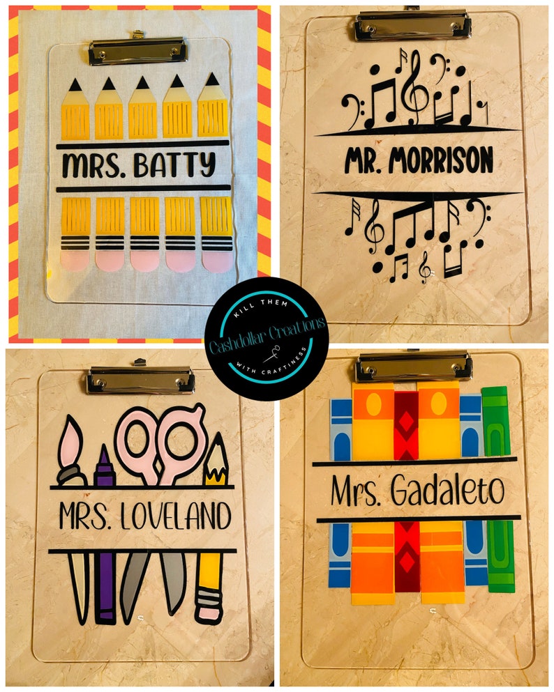 Teacher's Personalized Clipboard, Custom Gifts for Teachers, Personalized Clipboards, Teacher Appreciation Gift image 1