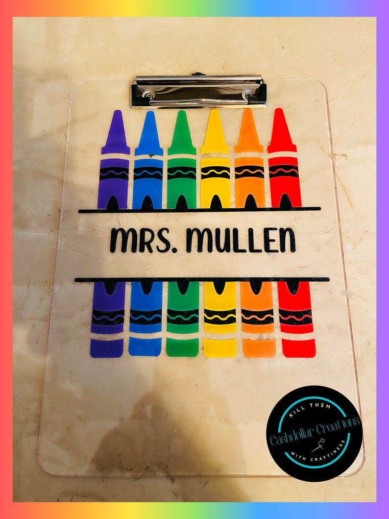 Teacher's Personalized Clipboard, Custom Gifts for Teachers, Personalized Clipboards, Teacher Appreciation Gift image 7